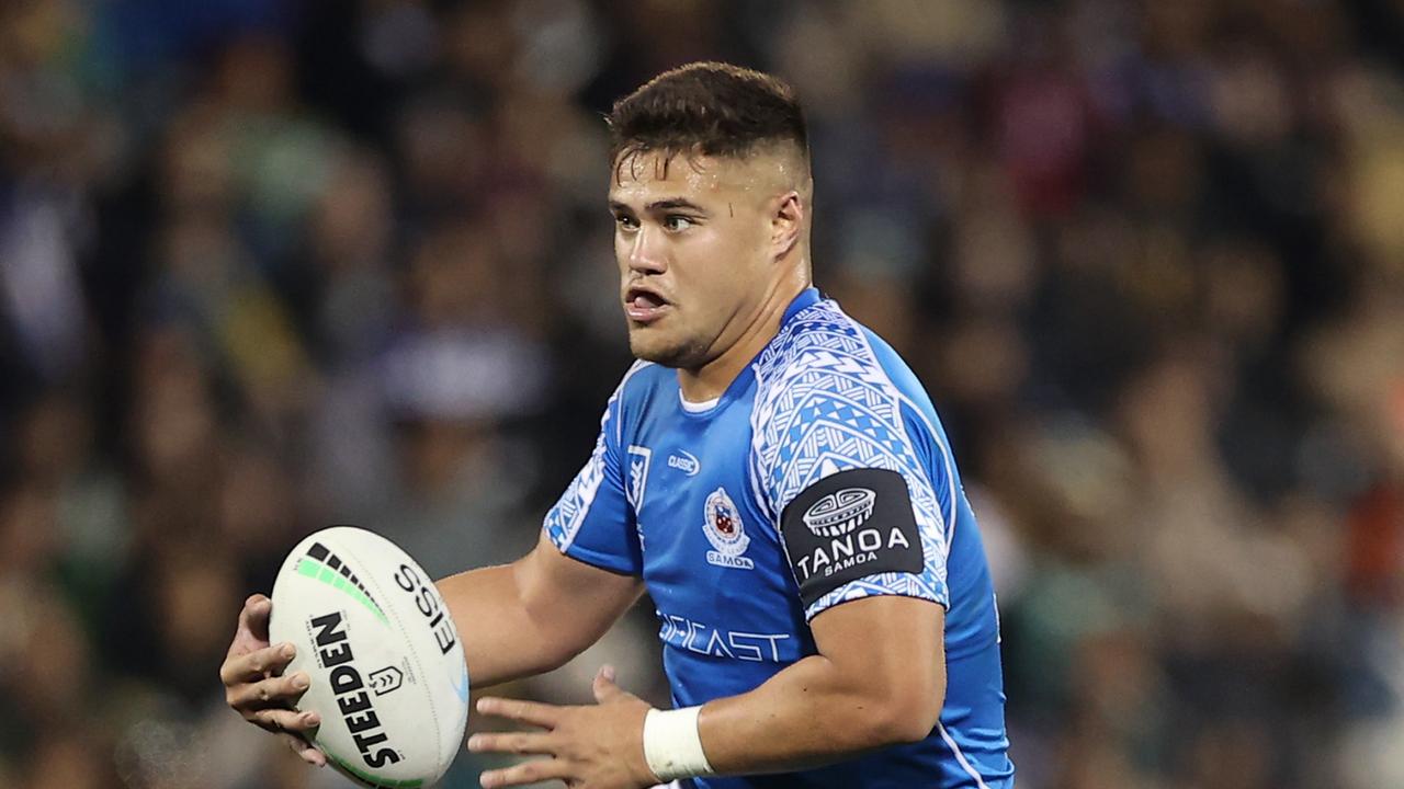 Josh Schuster didn’t play for Samoa at last year’s World Cup after impressing in the mid-season Test. Picture: Mark Kolbe/Getty Images