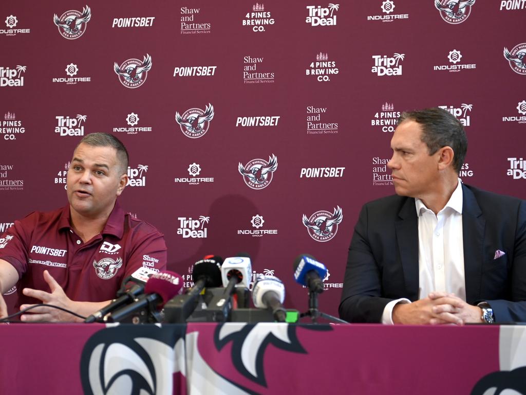 Manly CEO Tony Mestrov has already locked down Anthony Seibold, now turning his attention to ensuring all pathways teams are under the Sea Eagles umbrella. Picture: Jeremy Piper