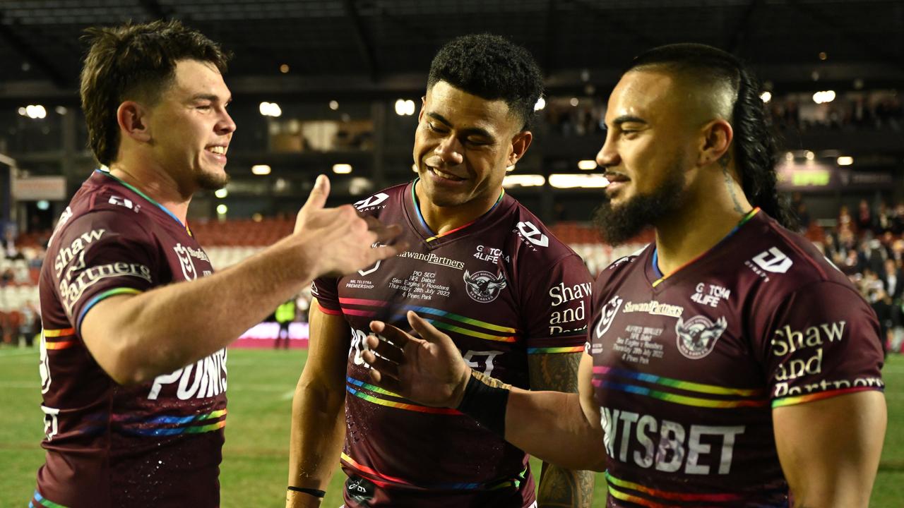 Zac Fulton, Pio Seci and Alfred Smalley on debut. Picture: NRL Photos