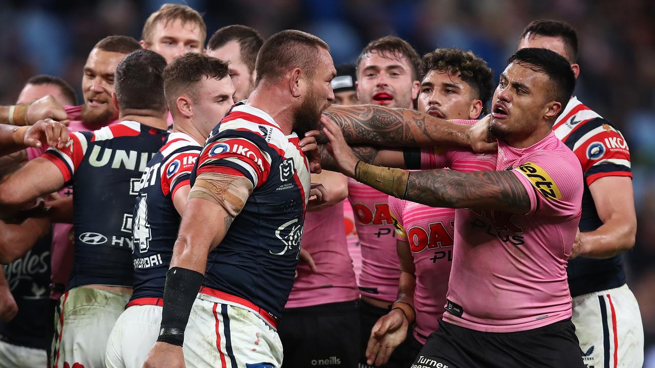 Jared Waerea-Hargreaves (L) and Spencer Leniu (R) will be teammates this season. Picture: Getty