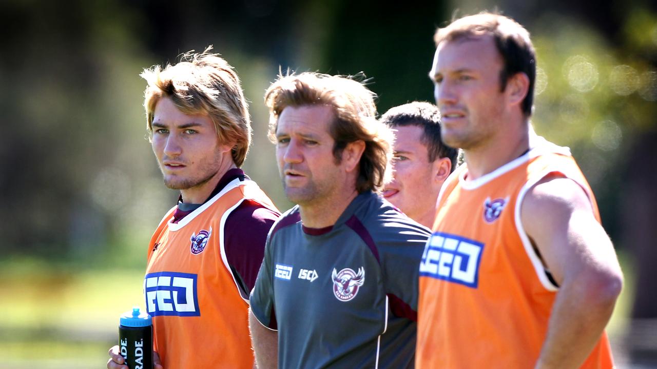 A teenage Kieran Foran (L) has a long history with coach Des Hasler.