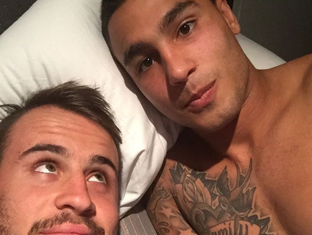 Former teammates Josh Reynolds and Michael Lichaa. Picture: Instagram