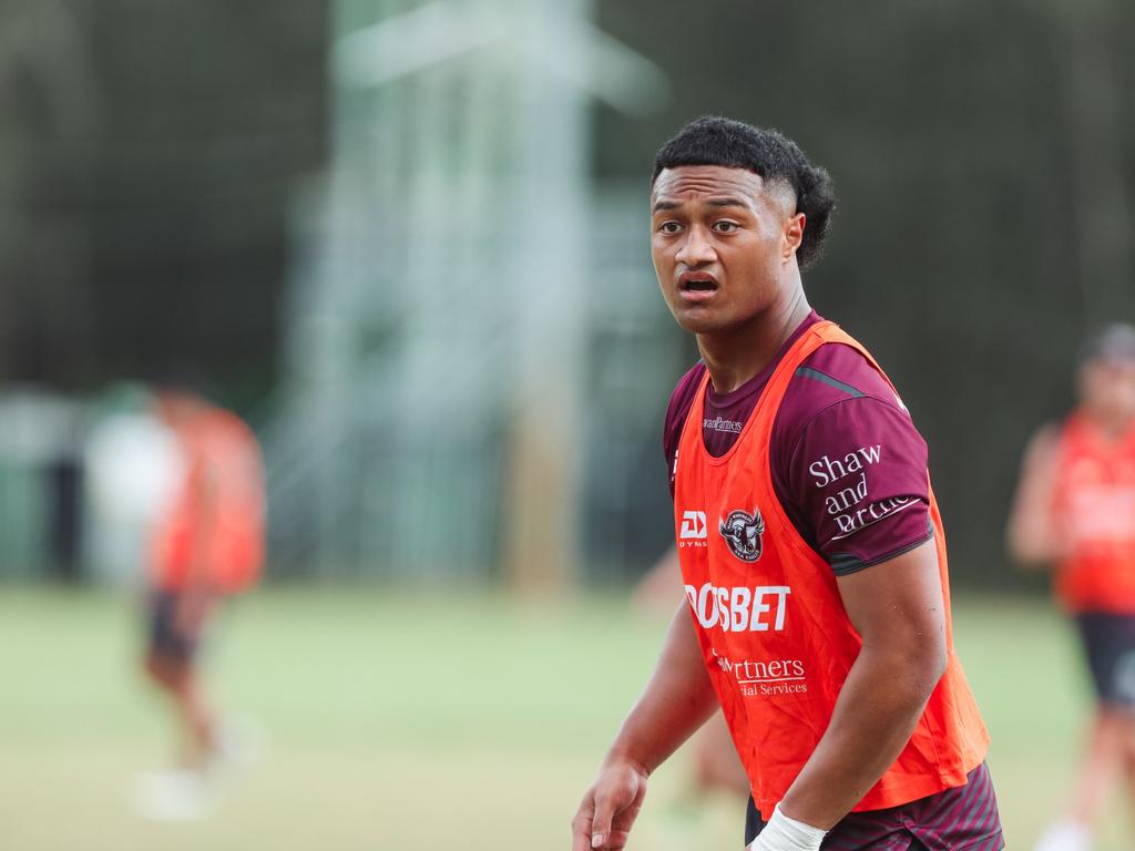 Fainu was earmarked as a long-term half for the Sea Eagles, before falling out with the club. Picture: Manly Media
