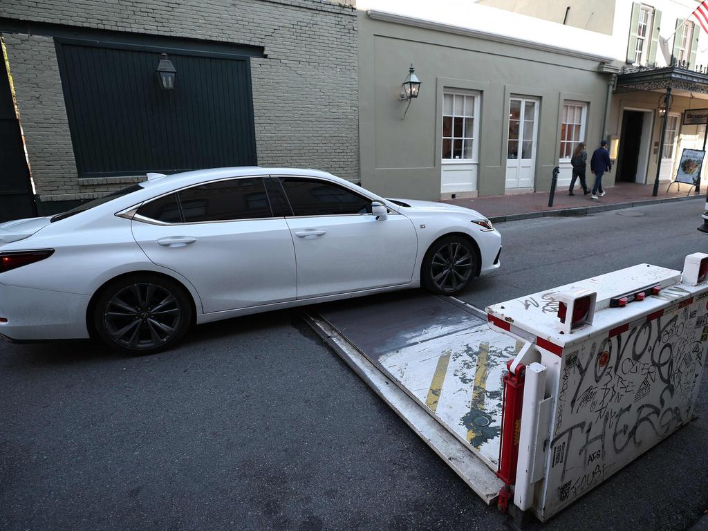 Vehicle impact barriers on Bourbon St, New Orleans. Picture: Chris Graythen/Getty Images