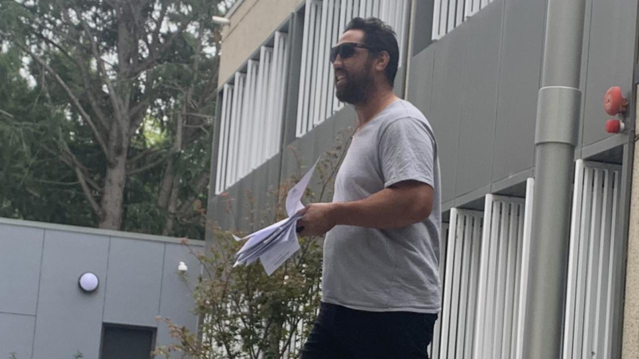 Brent Kite leaves Queanbeyan Local Court on February 28, 2022. Picture: Julia Kanapathippillai