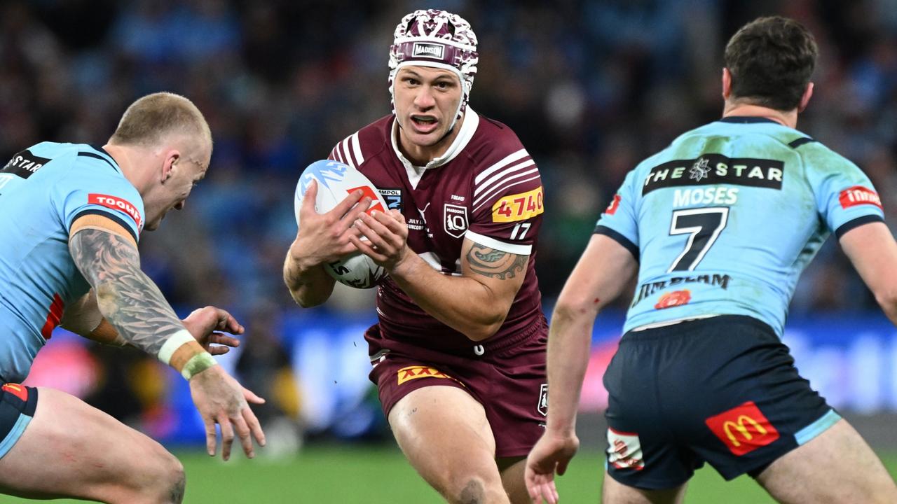 Kalyn Ponga in action for the Maroons in last year’s Origin III.