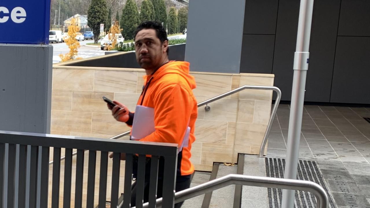 Brent Kite leaves Queanbeyan Local Court on June 21 after being fined $500 for driving unregistered, uninsured, failing to produce driver’s licence and hindering police. Picture: Julia Kanapathippillai