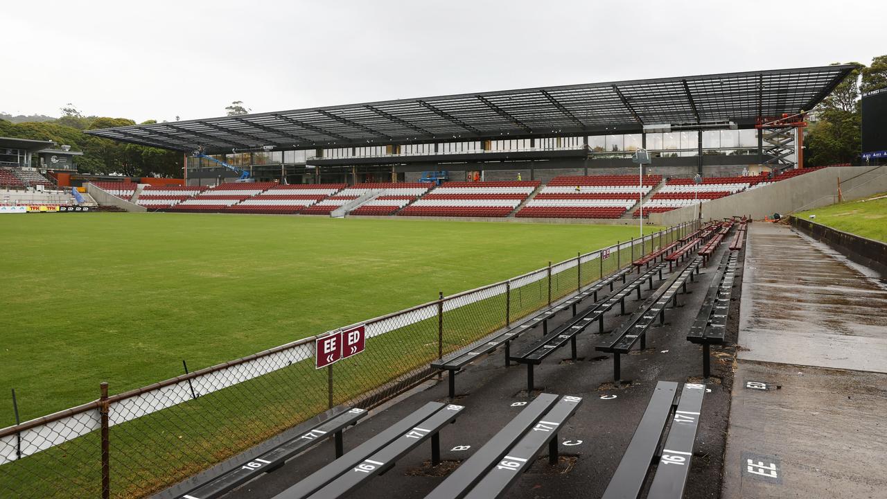 The Manly Sea Eagles’ home ground Brookvale Oval is one of the four boutique suburban grounds to be upgraded under the deal. Picture: Richard Dobson