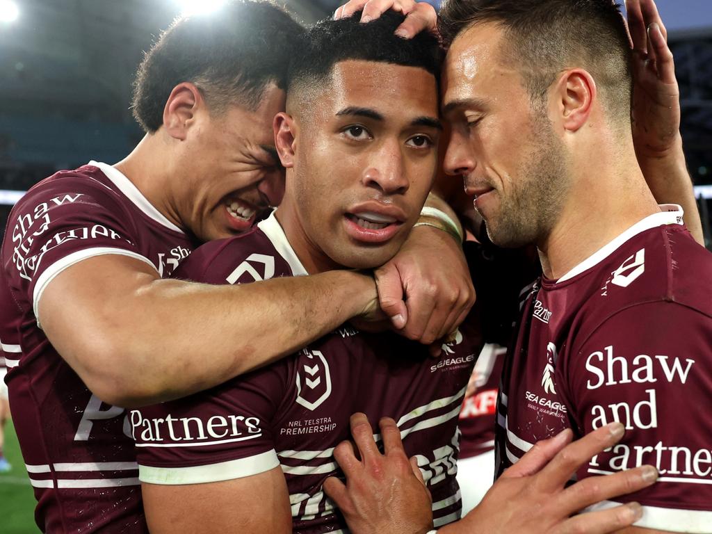 Lehi Hopoate has re-signed with the Sea Eagles. Picture: Cameron Spencer/Getty Images)