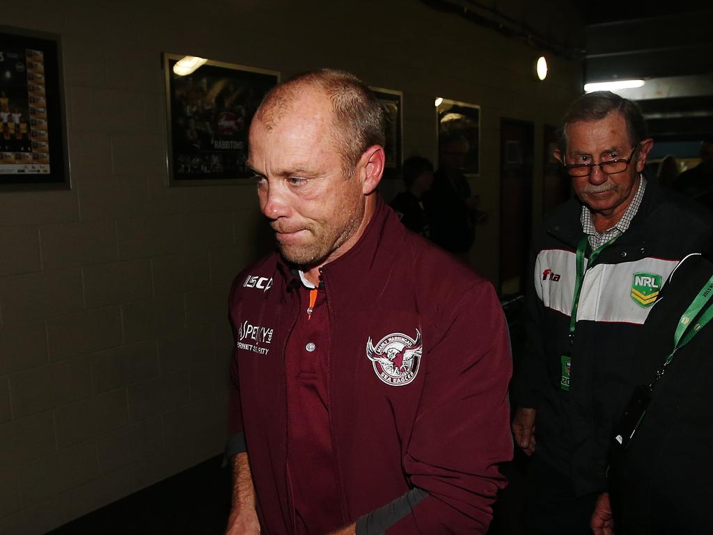 Manly have called an urgent meeting amid suggestions a furious Geoff Toovey is set to walk out on the club.